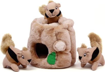 Hound Hide A Squirrel Plush Dog Toy Puzzle, Medium