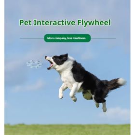 Pet Interactive Flywheel,Dog Frisbee Toy,Fun Interactions Buildstronger Bonds (Option: MacaronBlue)