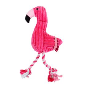 Vocal Animal Plush for Pet Dog Molar Teeth Cleaning Training (Option: Flamingo)