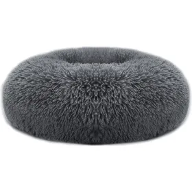 Pet Dog Bed Soft Warm Fleece Puppy Cat Bed Dog Cozy Nest Sofa Bed Cushion L Size (Option: DarkGray-L)