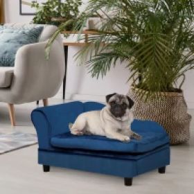 Luxury Fancy Dog Couch With Hidden Storage (Option: Blue)