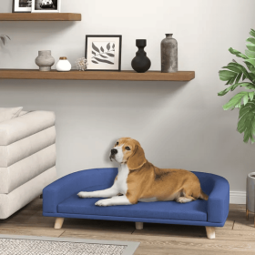 Dog Sofa Couch Bed with Washable Cushion for Large Dogs (Option: Blue)
